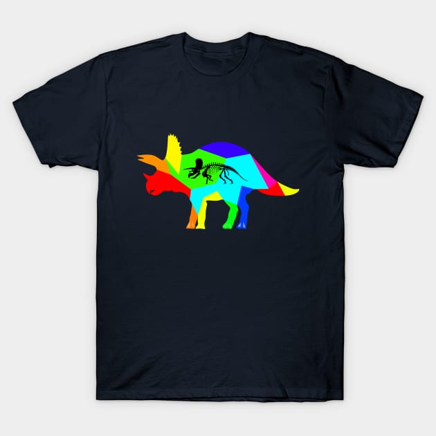 Colorful triceratops T-Shirt by MariRiUA